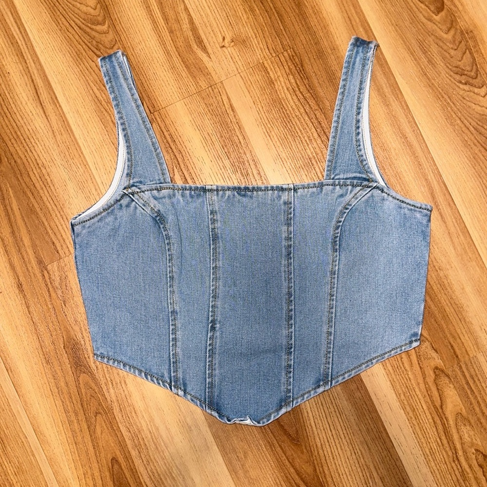 Denim Corset Crop top